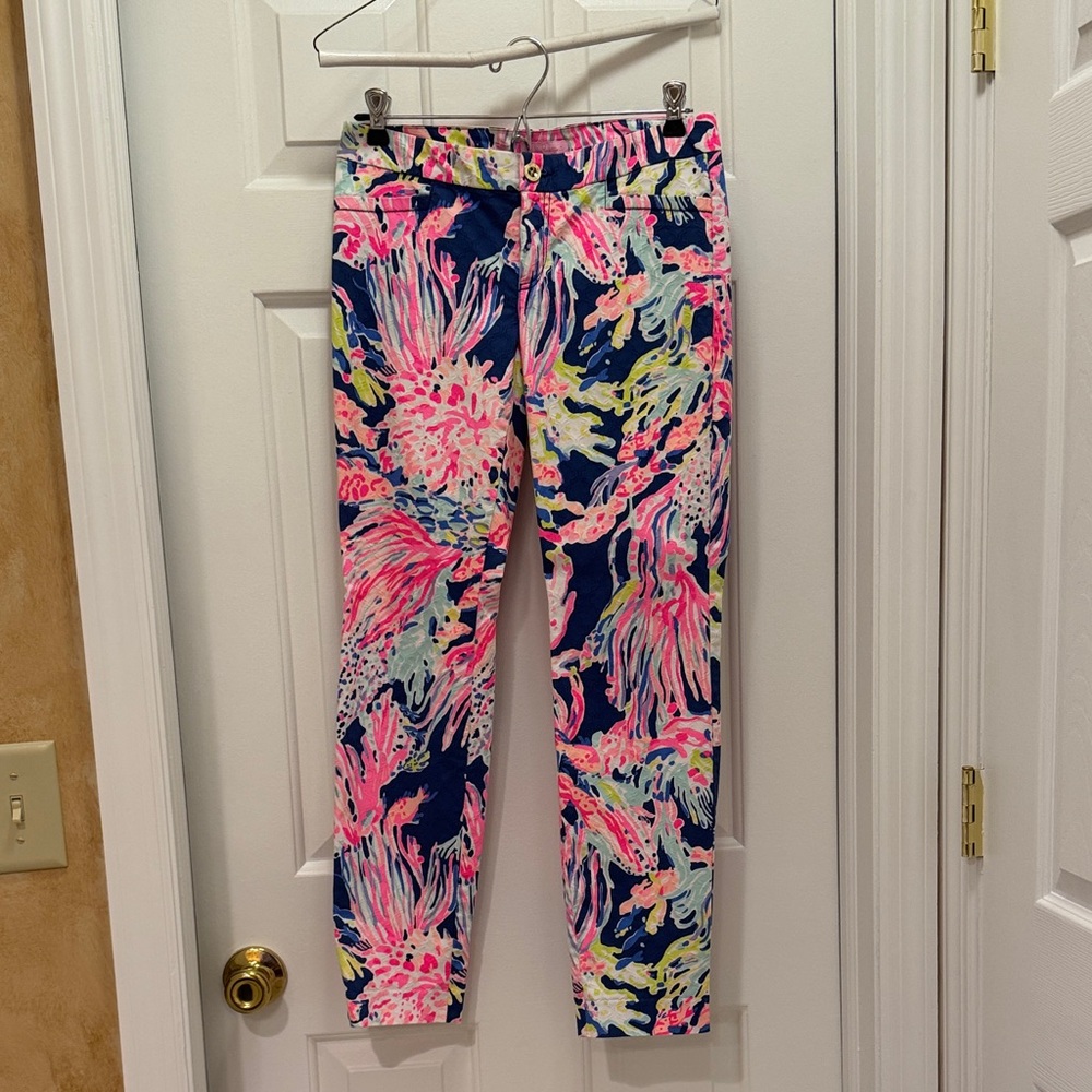 Lilly Pulitzer Pink and Blue Patterned Pants